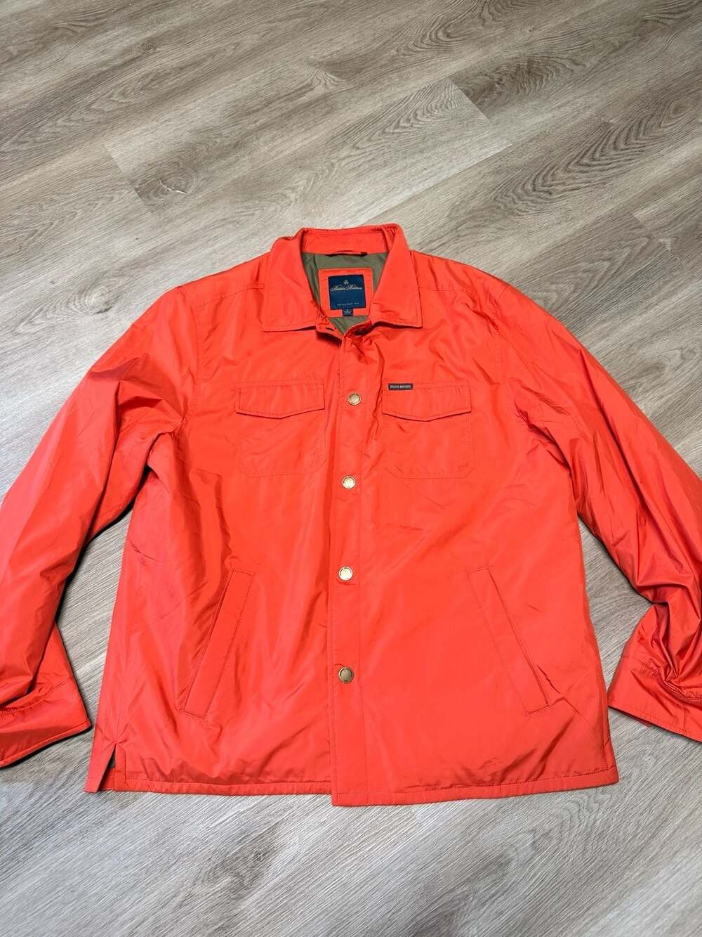 Brooks Brothers Jacket Size L Orange Button Up